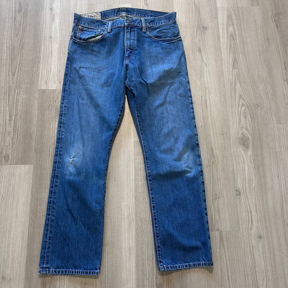 Men's Polo Ralph Lauren Authentic Dungarees Medium Wash Denim Jeans Sz 32 x 30 - Picture 1 of 6
